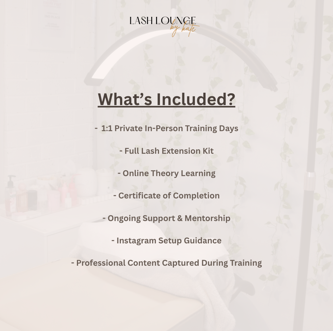1:1 In Person Beginner Lash Artistry Course