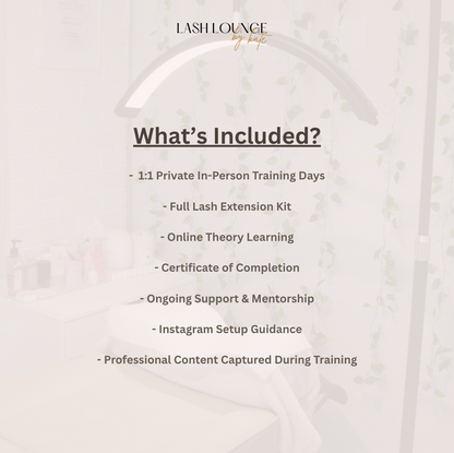 1:1 In Person Beginner Lash Artistry Course
