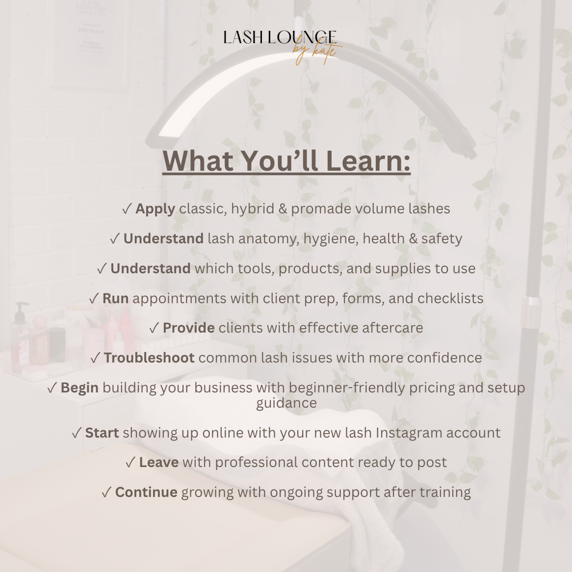 1:1 In Person Beginner Lash Artistry Course