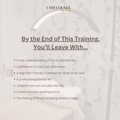 1:1 In Person Beginner Lash Artistry Course