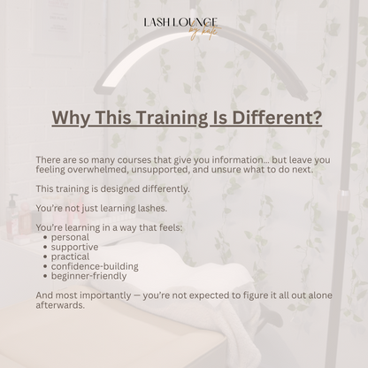 1:1 In Person Beginner Lash Artistry Course